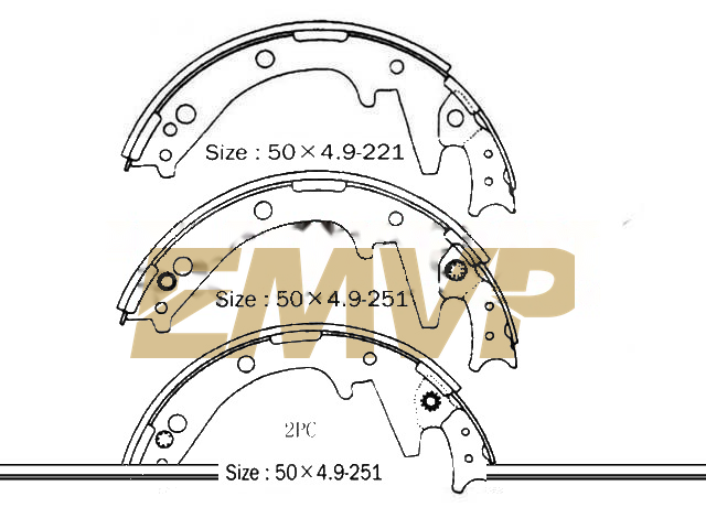 TY5041 Brake Shoe Set