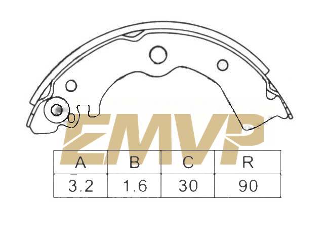 TY7727 Brake Shoe Set