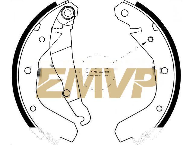 TY7502 Brake Shoe Set