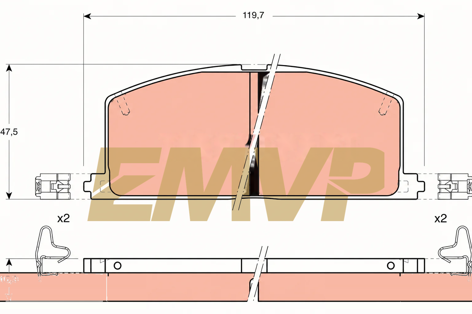 TY0002 Brake Pad Set