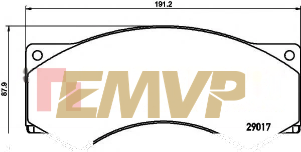 TY7194 Brake Pad for CV & Heavy Duty WVA 29017