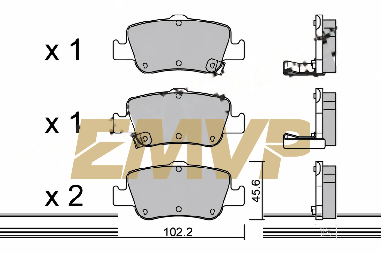 TY0004 Brake Pad Set