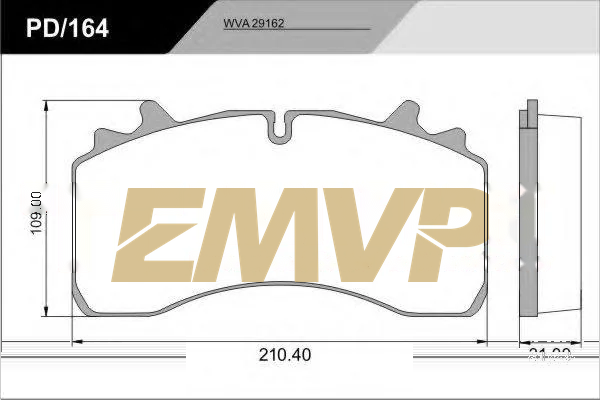 TY4625 Brake Pad for CV & Heavy Duty WVA 29162
