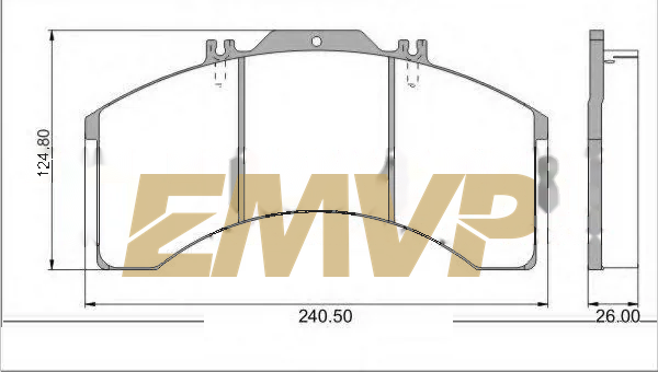 TY6096 Brake Pad for CV & Heavy Duty WVA 29011