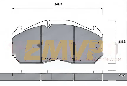 TY2547 Brake Pad for CV & Heavy Duty WVA 29030