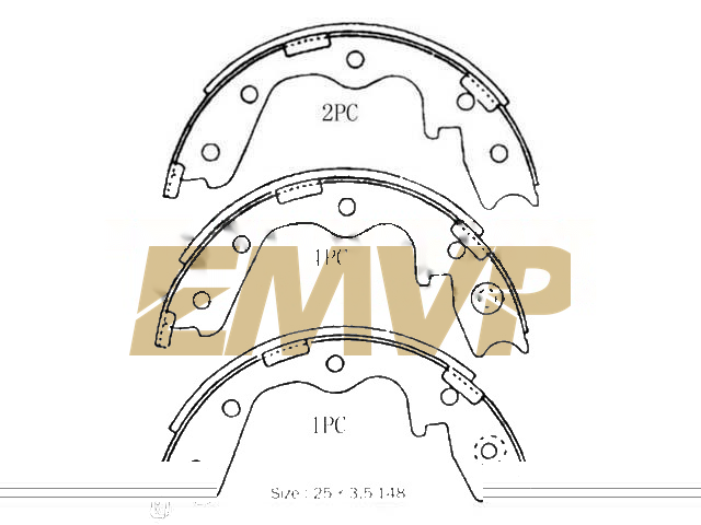 TY5904 Brake Shoe Set