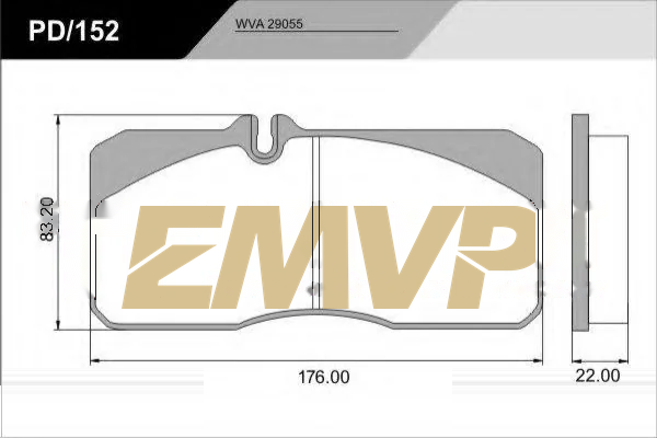 TY9195 Brake Pad for CV & Heavy Duty WVA 29055