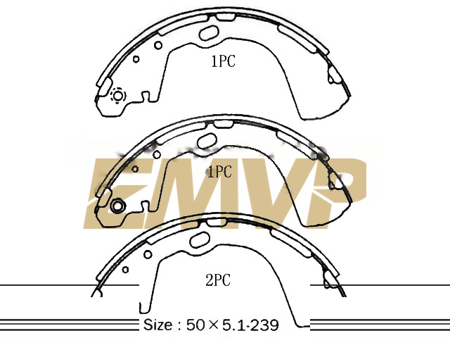TY8338 Brake Shoe Set