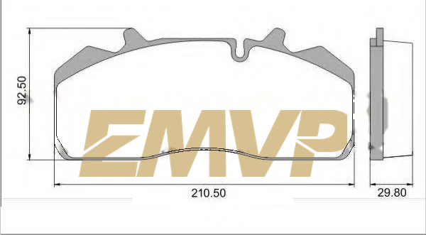 TY3104 Brake Pad for CV & Heavy Duty WVA 29126