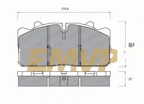 TY1317 Brake Pad for CV & Heavy Duty WVA 29088