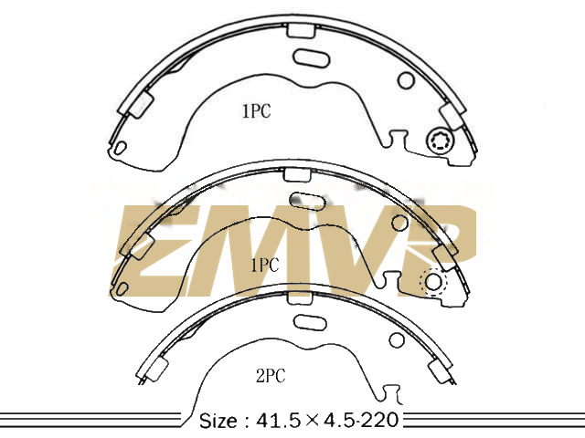 TY0331 Brake Shoe Set