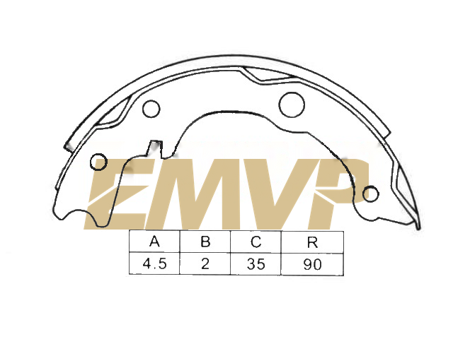 TY4168 Brake Shoe Set