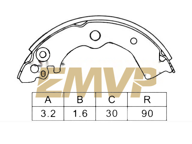 TY8940 Brake Shoe Set