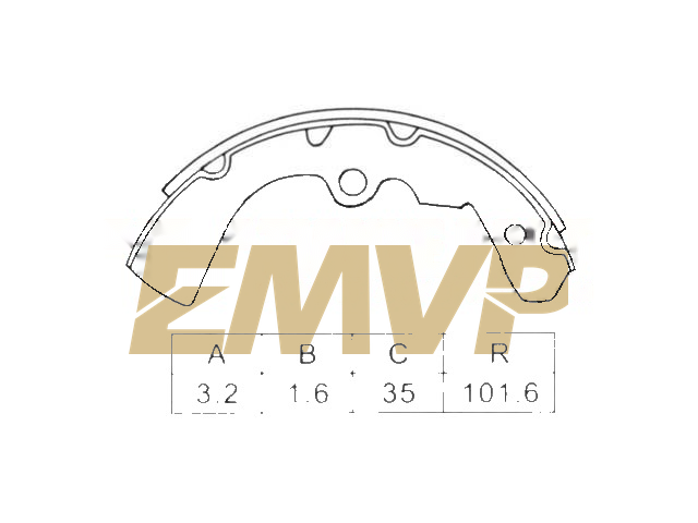 TY3656 Brake Shoe Set