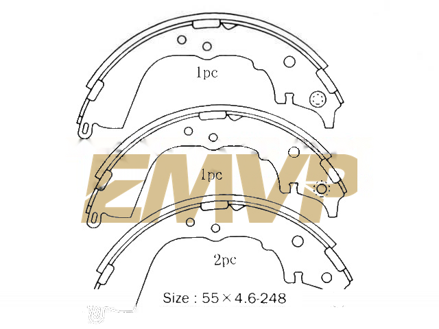 TY2191 Brake Shoe Set