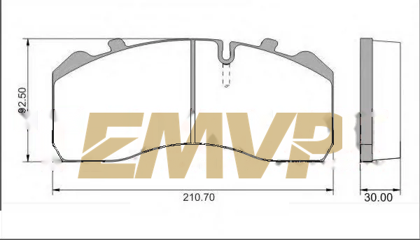 TY4445 Brake Pad for CV & Heavy Duty WVA 29095