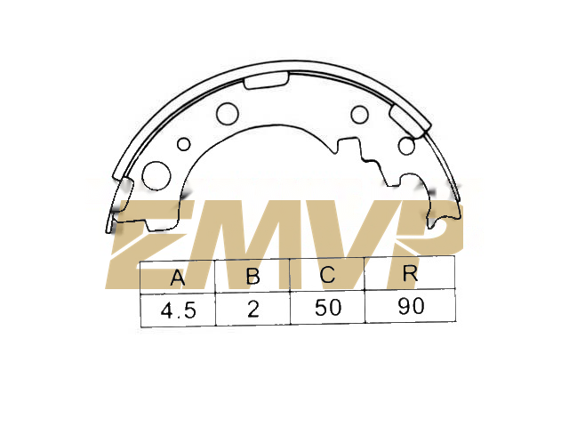TY8199 Brake Shoe Set