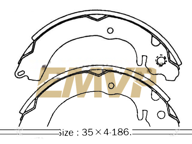 TY3843 Brake Shoe Set