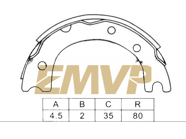 TY6876 Brake Shoe Set