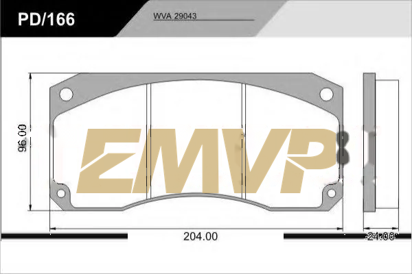 TY1921 Brake Pad for CV & Heavy Duty WVA 29043