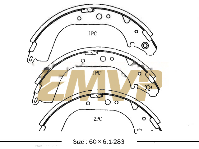 TY7961 Brake Shoe Set