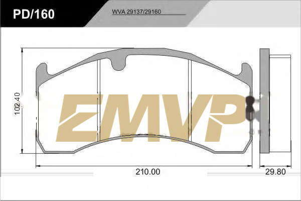 TY7024 Brake Pad for CV & Heavy Duty WVA 29137