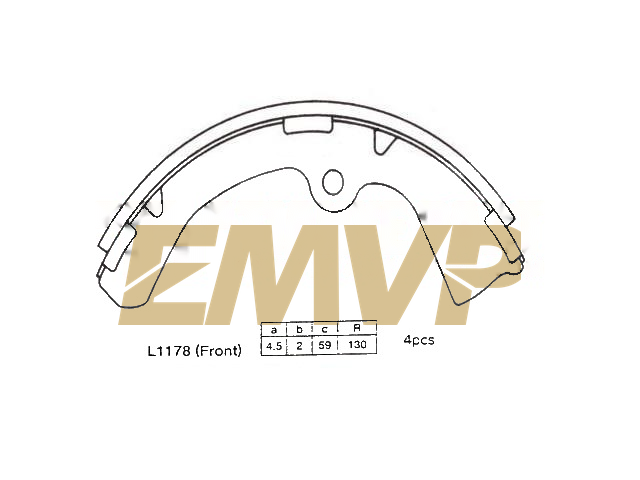 TY8580 Brake Shoe Set