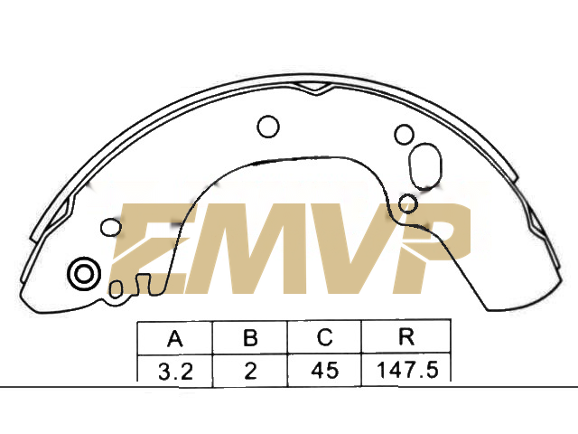 TY4784 Brake Shoe Set