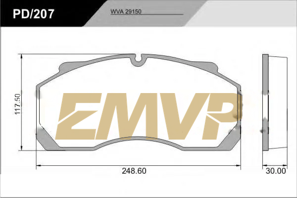 TY5794 Brake Pad for CV & Heavy Duty WVA 29150