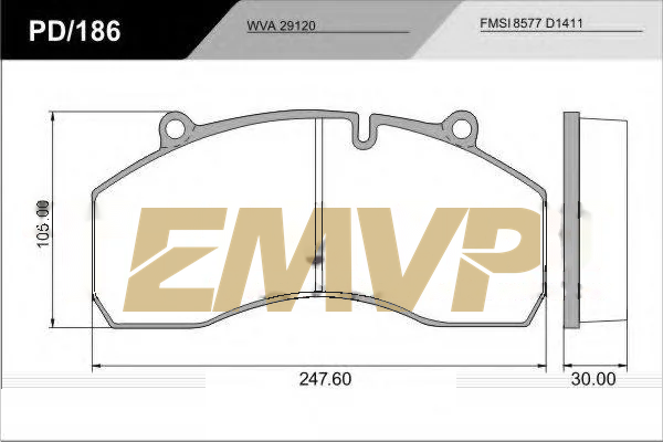 TY2367 Brake Pad for CV & Heavy Duty WVA 29120