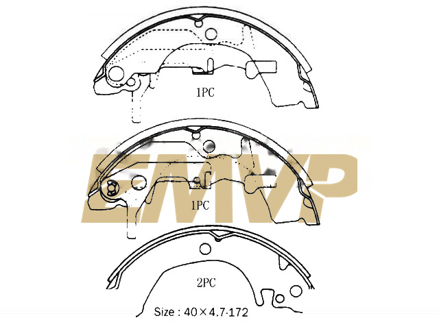 TY3757 Brake Shoe Set