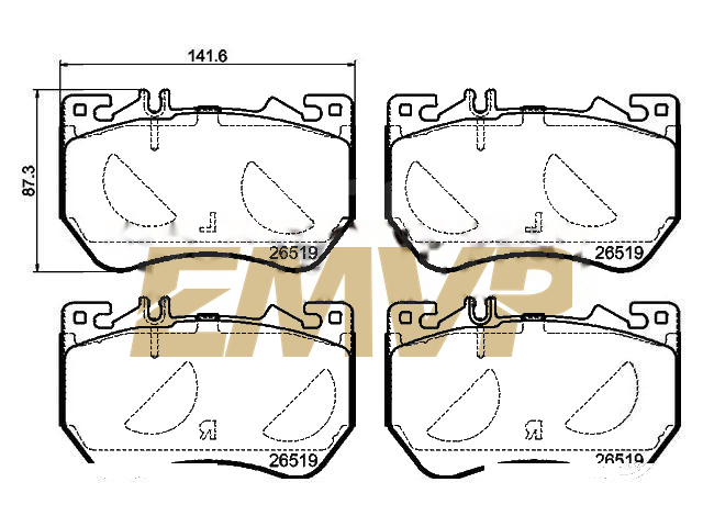 TY6947 Brake Pad Set