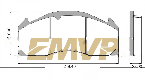 TY9131 Brake Pad for CV & Heavy Duty WVA 29125
