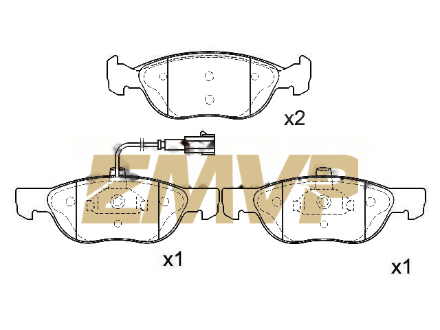 TY7158 Brake Pad Set