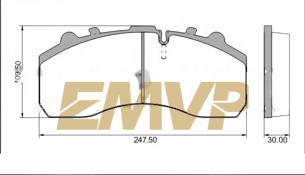 TY7209 Brake Pad for CV & Heavy Duty WVA 29087