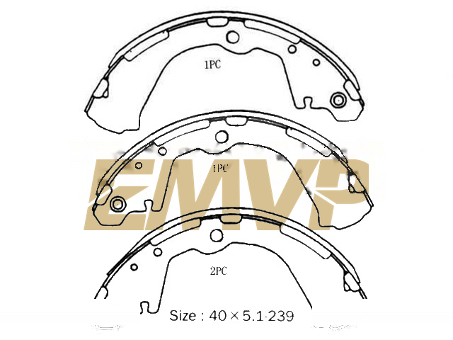 TY0773 Brake Shoe Set