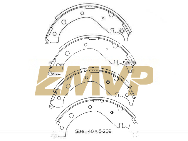 TY1344 Brake Shoe Set