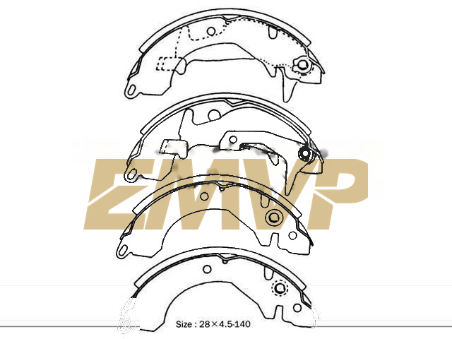 TY7800 Brake Shoe Set