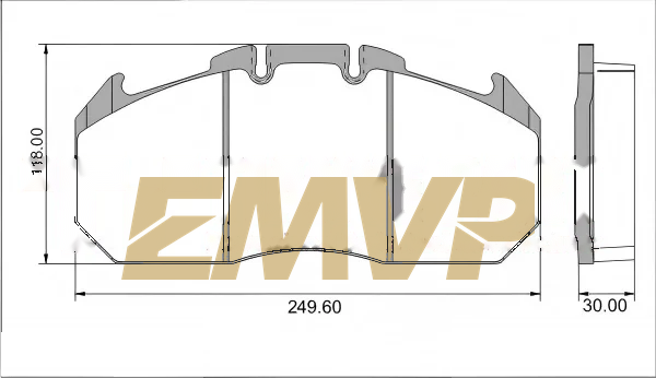 TY8265 Brake Pad for CV & Heavy Duty WVA 29131