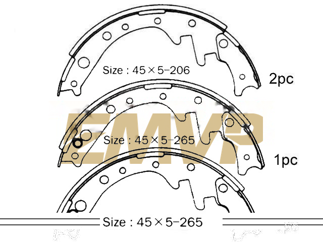 TY1122 Brake Shoe Set
