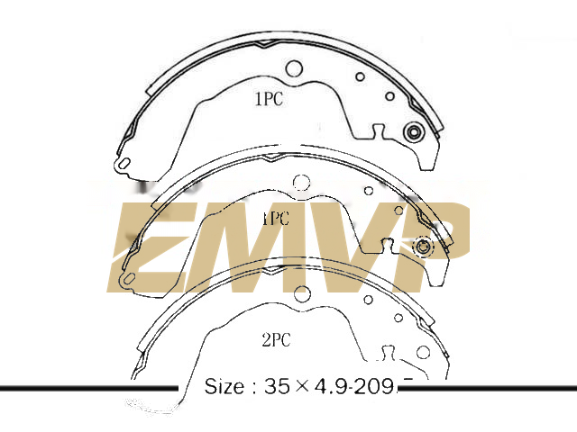 TY5162 Brake Shoe Set