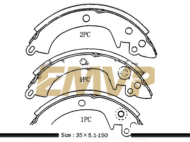 TY0753 Brake Shoe Set