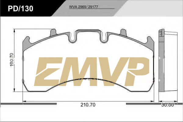 TY1918 Brake Pad for CV & Heavy Duty WVA 29177