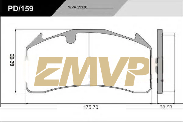 TY6524 Brake Pad for CV & Heavy Duty WVA 29136